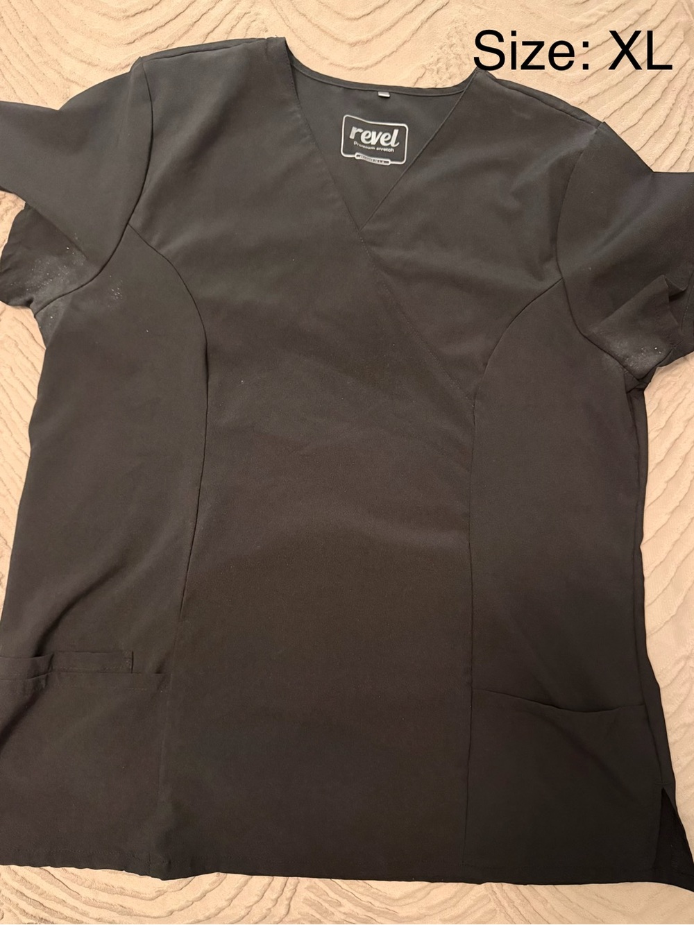 Revel Women’s Black V-Neck Short Sleeve Top